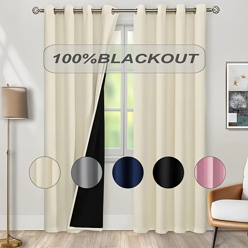 1pc 100% Blackout Curtain with - مراجعة Home Office Rate وسعره