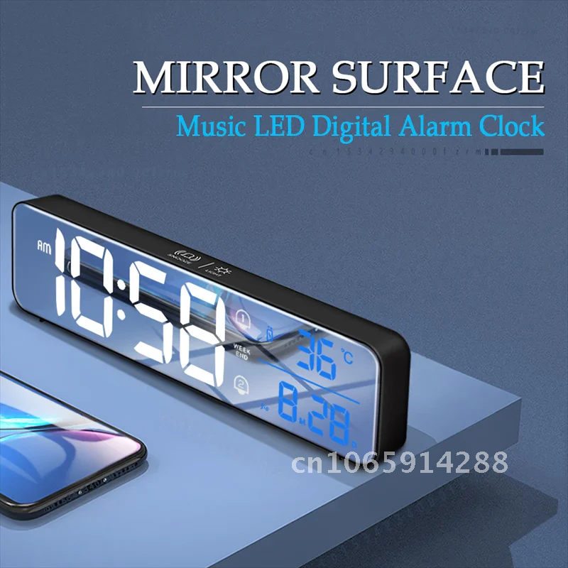 Music Alarm Digital LED Clock  - مراجعة Led Desk Clock وسعره